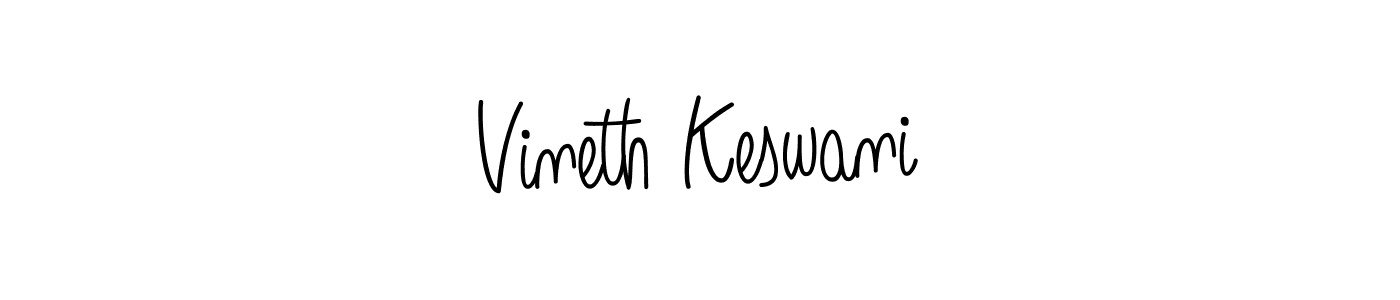 Design your own signature with our free online signature maker. With this signature software, you can create a handwritten (Angelique-Rose-font-FFP) signature for name Vineth Keswani. Vineth Keswani signature style 5 images and pictures png