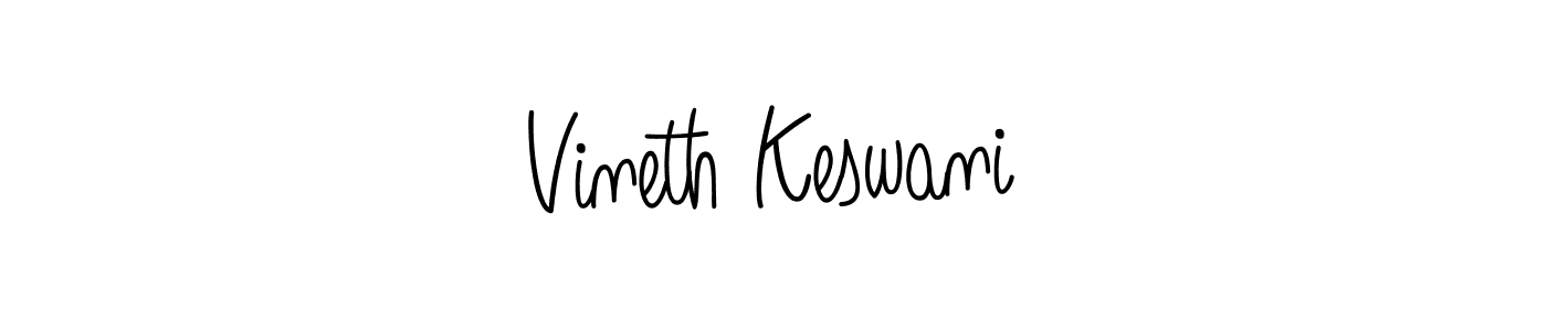 How to make Vineth Keswani signature? Angelique-Rose-font-FFP is a professional autograph style. Create handwritten signature for Vineth Keswani name. Vineth Keswani signature style 5 images and pictures png