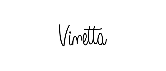 How to make Vinetta name signature. Use Angelique-Rose-font-FFP style for creating short signs online. This is the latest handwritten sign. Vinetta signature style 5 images and pictures png