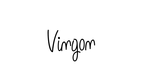 Vingon stylish signature style. Best Handwritten Sign (Angelique-Rose-font-FFP) for my name. Handwritten Signature Collection Ideas for my name Vingon. Vingon signature style 5 images and pictures png