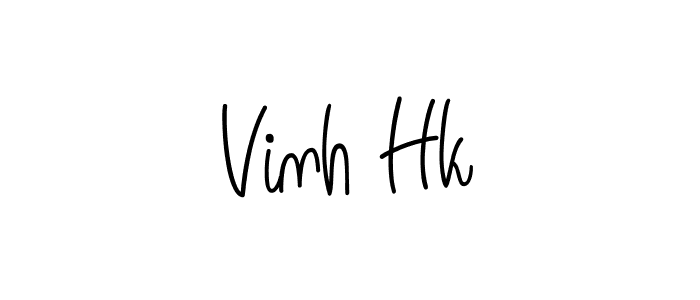 You should practise on your own different ways (Angelique-Rose-font-FFP) to write your name (Vinh Hk) in signature. don't let someone else do it for you. Vinh Hk signature style 5 images and pictures png