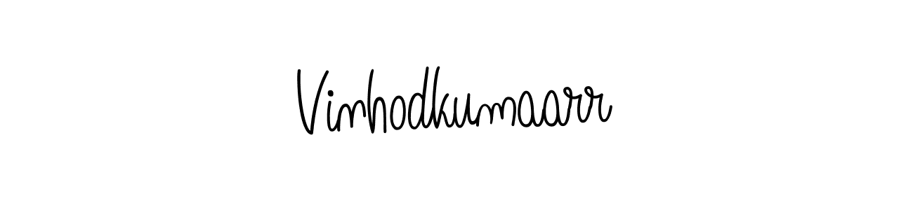 Create a beautiful signature design for name Vinhodkumaarr. With this signature (Angelique-Rose-font-FFP) fonts, you can make a handwritten signature for free. Vinhodkumaarr signature style 5 images and pictures png