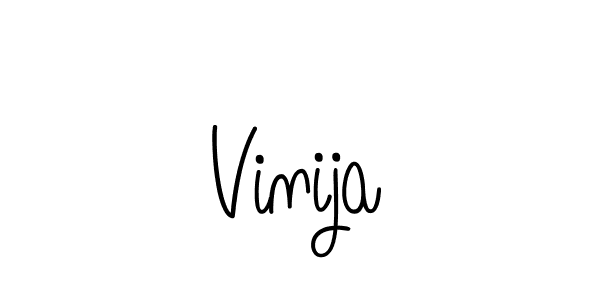 Vinija stylish signature style. Best Handwritten Sign (Angelique-Rose-font-FFP) for my name. Handwritten Signature Collection Ideas for my name Vinija. Vinija signature style 5 images and pictures png