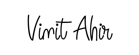 Looking for an artistic signature for Vinit Ahir? The Angelique-Rose-font-FFP calligraphy style gives a sophisticated flow suitable for business cards and emails. Vinit Ahir signature style 5 images and pictures png