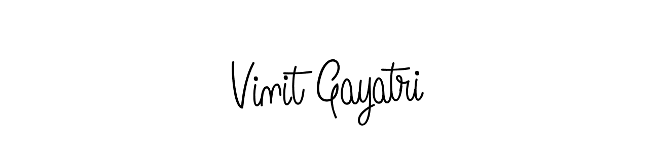 Use a signature maker to create a handwritten signature online. With this signature software, you can design (Angelique-Rose-font-FFP) your own signature for name Vinit Gayatri. Vinit Gayatri signature style 5 images and pictures png