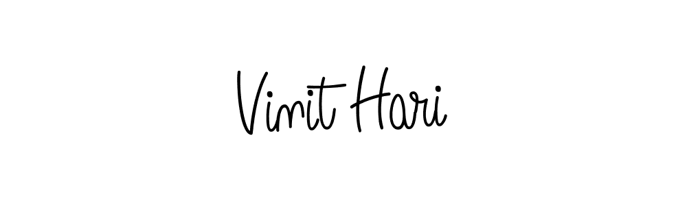 Make a beautiful signature design for name Vinit Hari. With this signature (Angelique-Rose-font-FFP) style, you can create a handwritten signature for free. Vinit Hari signature style 5 images and pictures png