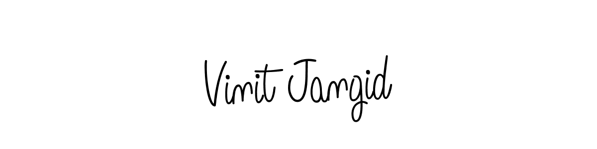 Also we have Vinit Jangid name is the best signature style. Create professional handwritten signature collection using Angelique-Rose-font-FFP autograph style. Vinit Jangid signature style 5 images and pictures png