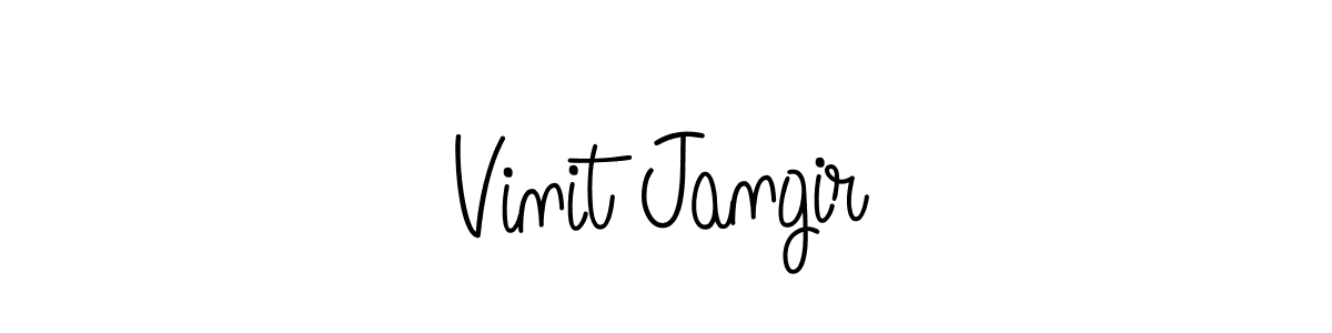 Angelique-Rose-font-FFP is a professional signature style that is perfect for those who want to add a touch of class to their signature. It is also a great choice for those who want to make their signature more unique. Get Vinit Jangir name to fancy signature for free. Vinit Jangir signature style 5 images and pictures png