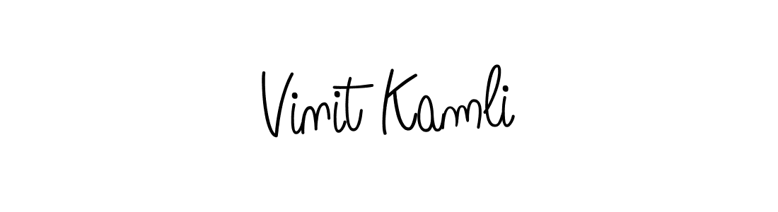 Create a beautiful signature design for name Vinit Kamli. With this signature (Angelique-Rose-font-FFP) fonts, you can make a handwritten signature for free. Vinit Kamli signature style 5 images and pictures png