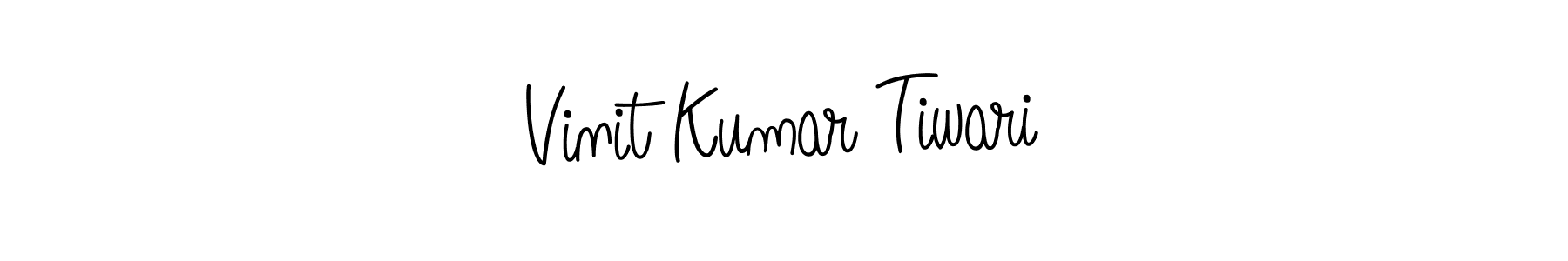 How to make Vinit Kumar Tiwari name signature. Use Angelique-Rose-font-FFP style for creating short signs online. This is the latest handwritten sign. Vinit Kumar Tiwari signature style 5 images and pictures png