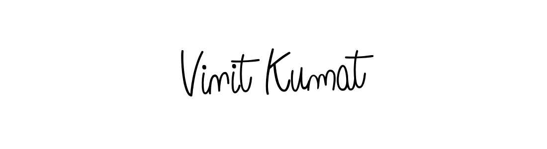 Design your own signature with our free online signature maker. With this signature software, you can create a handwritten (Angelique-Rose-font-FFP) signature for name Vinit Kumat. Vinit Kumat signature style 5 images and pictures png