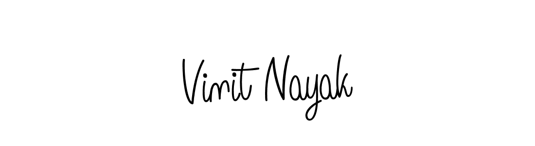 How to make Vinit Nayak signature? Angelique-Rose-font-FFP is a professional autograph style. Create handwritten signature for Vinit Nayak name. Vinit Nayak signature style 5 images and pictures png
