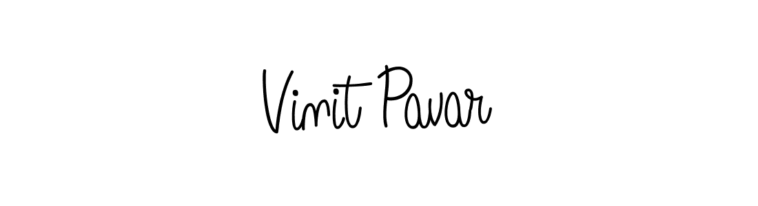 How to make Vinit Pavar name signature. Use Angelique-Rose-font-FFP style for creating short signs online. This is the latest handwritten sign. Vinit Pavar signature style 5 images and pictures png