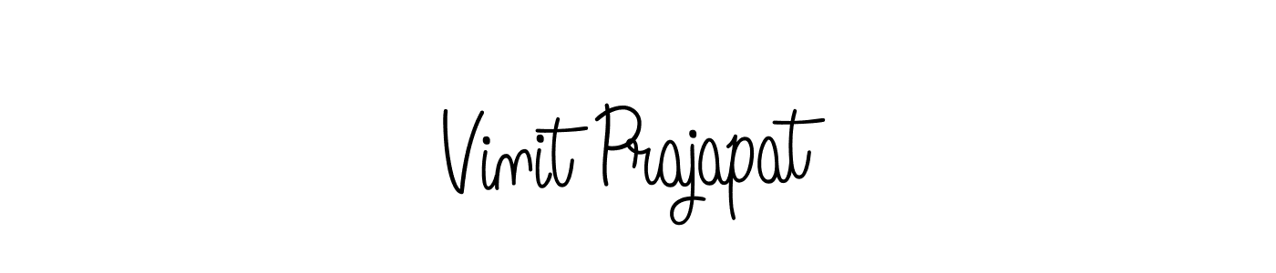 Create a beautiful signature design for name Vinit Prajapat. With this signature (Angelique-Rose-font-FFP) fonts, you can make a handwritten signature for free. Vinit Prajapat signature style 5 images and pictures png