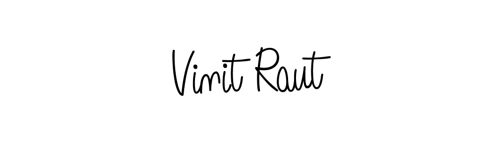 You should practise on your own different ways (Angelique-Rose-font-FFP) to write your name (Vinit Raut) in signature. don't let someone else do it for you. Vinit Raut signature style 5 images and pictures png