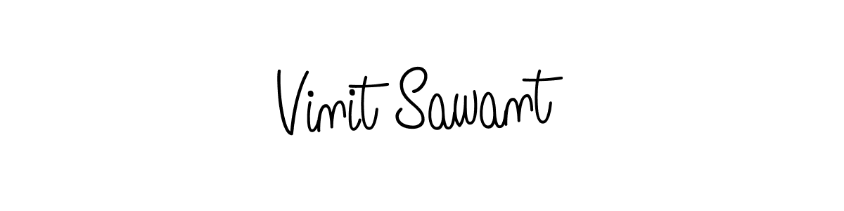 Design your own signature with our free online signature maker. With this signature software, you can create a handwritten (Angelique-Rose-font-FFP) signature for name Vinit Sawant. Vinit Sawant signature style 5 images and pictures png