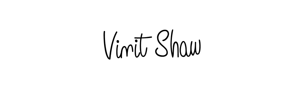 Vinit Shaw stylish signature style. Best Handwritten Sign (Angelique-Rose-font-FFP) for my name. Handwritten Signature Collection Ideas for my name Vinit Shaw. Vinit Shaw signature style 5 images and pictures png