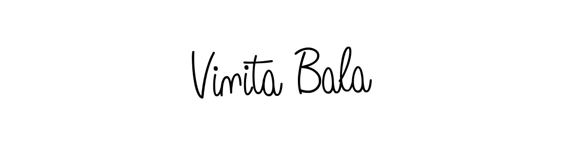 Design your own signature with our free online signature maker. With this signature software, you can create a handwritten (Angelique-Rose-font-FFP) signature for name Vinita Bala. Vinita Bala signature style 5 images and pictures png