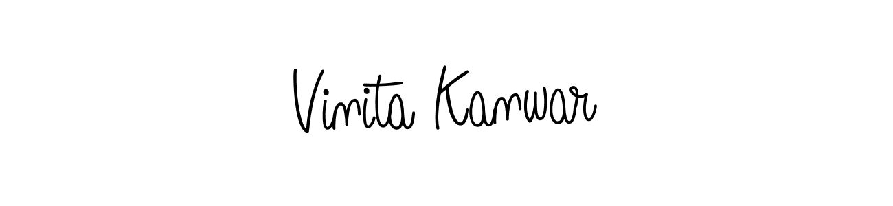 Design your own signature with our free online signature maker. With this signature software, you can create a handwritten (Angelique-Rose-font-FFP) signature for name Vinita Kanwar. Vinita Kanwar signature style 5 images and pictures png