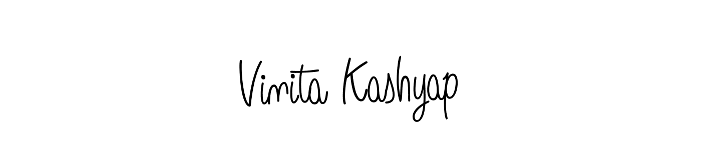 Make a short Vinita Kashyap signature style. Manage your documents anywhere anytime using Angelique-Rose-font-FFP. Create and add eSignatures, submit forms, share and send files easily. Vinita Kashyap signature style 5 images and pictures png