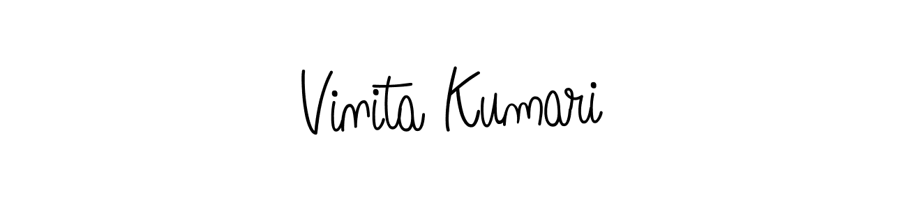 Design your own signature with our free online signature maker. With this signature software, you can create a handwritten (Angelique-Rose-font-FFP) signature for name Vinita Kumari. Vinita Kumari signature style 5 images and pictures png