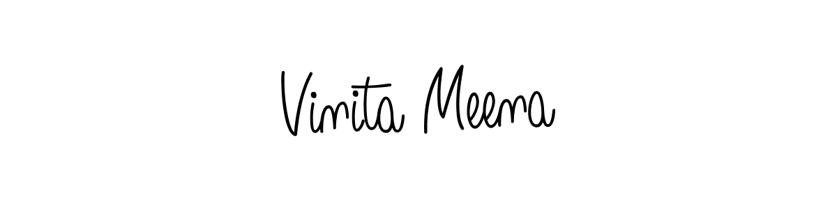 Best and Professional Signature Style for Vinita Meena. Angelique-Rose-font-FFP Best Signature Style Collection. Vinita Meena signature style 5 images and pictures png