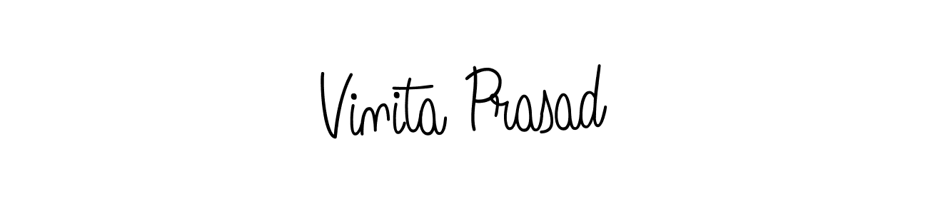 How to make Vinita Prasad name signature. Use Angelique-Rose-font-FFP style for creating short signs online. This is the latest handwritten sign. Vinita Prasad signature style 5 images and pictures png