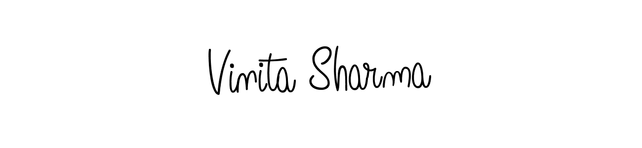 if you are searching for the best signature style for your name Vinita Sharma. so please give up your signature search. here we have designed multiple signature styles  using Angelique-Rose-font-FFP. Vinita Sharma signature style 5 images and pictures png