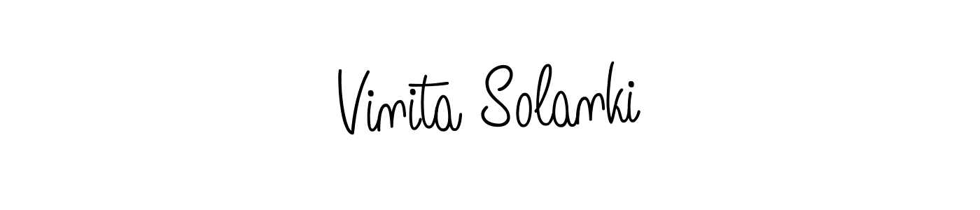 Design your own signature with our free online signature maker. With this signature software, you can create a handwritten (Angelique-Rose-font-FFP) signature for name Vinita Solanki. Vinita Solanki signature style 5 images and pictures png