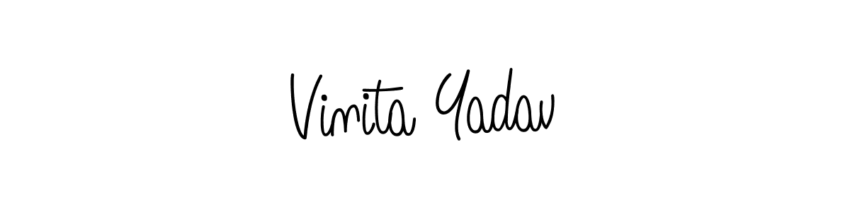 It looks lik you need a new signature style for name Vinita Yadav. Design unique handwritten (Angelique-Rose-font-FFP) signature with our free signature maker in just a few clicks. Vinita Yadav signature style 5 images and pictures png