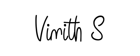 Use a signature maker to create a handwritten signature online. With this signature software, you can design (Angelique-Rose-font-FFP) your own signature for name Vinith S. Vinith S signature style 5 images and pictures png