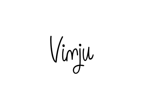 Design your own signature with our free online signature maker. With this signature software, you can create a handwritten (Angelique-Rose-font-FFP) signature for name Vinju. Vinju signature style 5 images and pictures png