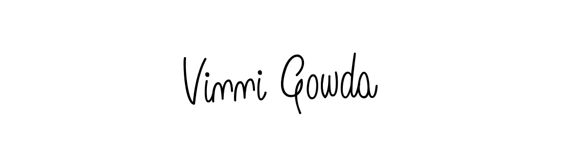 Angelique-Rose-font-FFP is a professional signature style that is perfect for those who want to add a touch of class to their signature. It is also a great choice for those who want to make their signature more unique. Get Vinni Gowda name to fancy signature for free. Vinni Gowda signature style 5 images and pictures png