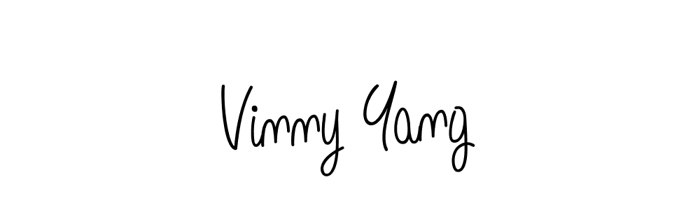 Use a signature maker to create a handwritten signature online. With this signature software, you can design (Angelique-Rose-font-FFP) your own signature for name Vinny Yang. Vinny Yang signature style 5 images and pictures png