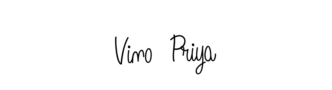 Once you've used our free online signature maker to create your best signature Angelique-Rose-font-FFP style, it's time to enjoy all of the benefits that Vino  Priya name signing documents. Vino  Priya signature style 5 images and pictures png