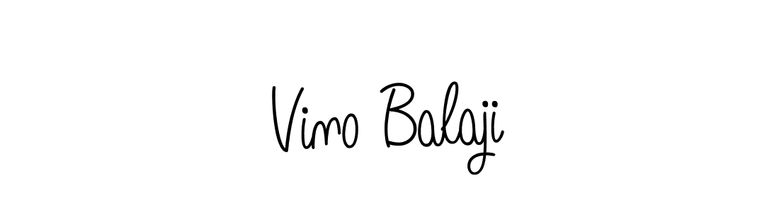 Angelique-Rose-font-FFP is a professional signature style that is perfect for those who want to add a touch of class to their signature. It is also a great choice for those who want to make their signature more unique. Get Vino Balaji name to fancy signature for free. Vino Balaji signature style 5 images and pictures png