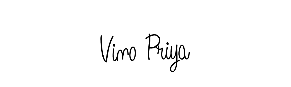 How to make Vino Priya signature? Angelique-Rose-font-FFP is a professional autograph style. Create handwritten signature for Vino Priya name. Vino Priya signature style 5 images and pictures png