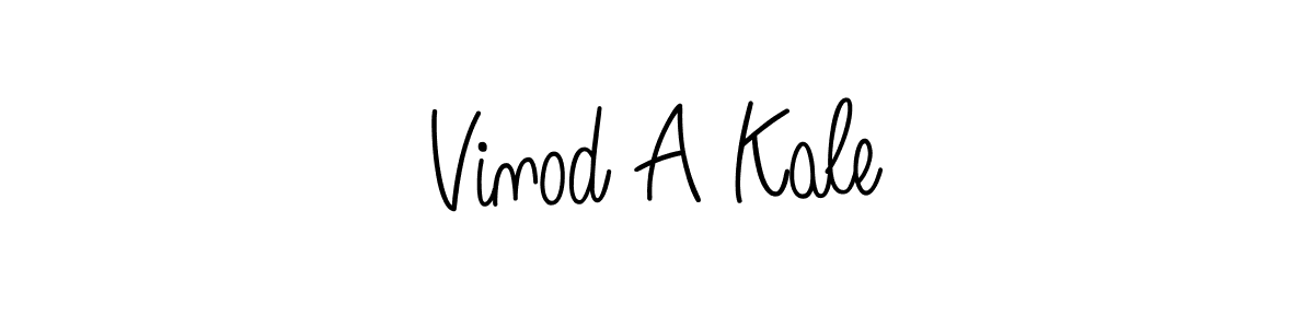 You should practise on your own different ways (Angelique-Rose-font-FFP) to write your name (Vinod A Kale) in signature. don't let someone else do it for you. Vinod A Kale signature style 5 images and pictures png