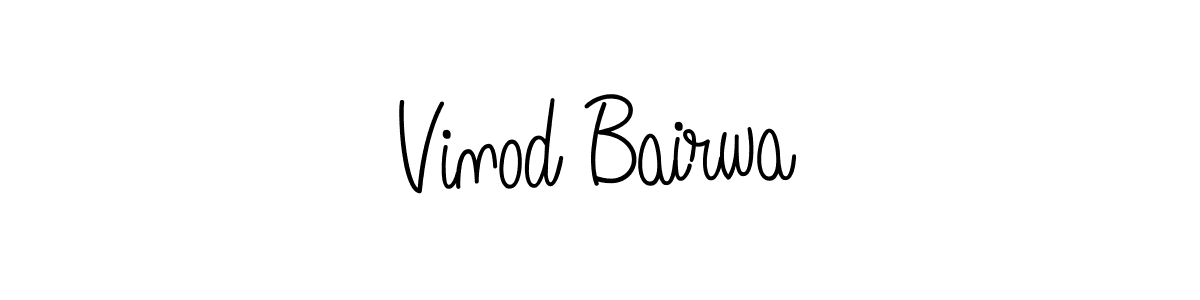 Also we have Vinod Bairwa name is the best signature style. Create professional handwritten signature collection using Angelique-Rose-font-FFP autograph style. Vinod Bairwa signature style 5 images and pictures png