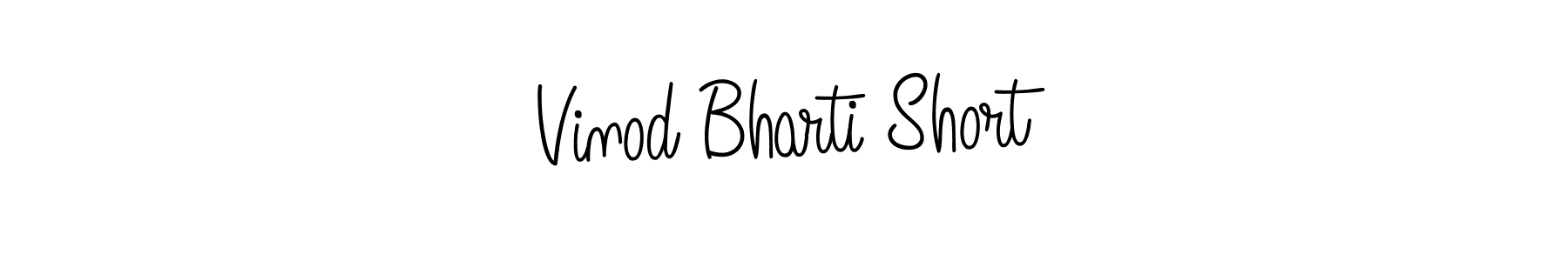 Create a beautiful signature design for name Vinod Bharti Short. With this signature (Angelique-Rose-font-FFP) fonts, you can make a handwritten signature for free. Vinod Bharti Short signature style 5 images and pictures png
