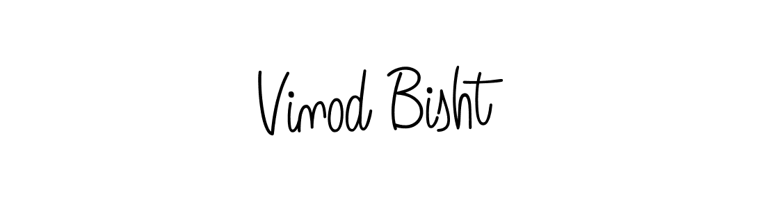 Use a signature maker to create a handwritten signature online. With this signature software, you can design (Angelique-Rose-font-FFP) your own signature for name Vinod Bisht. Vinod Bisht signature style 5 images and pictures png