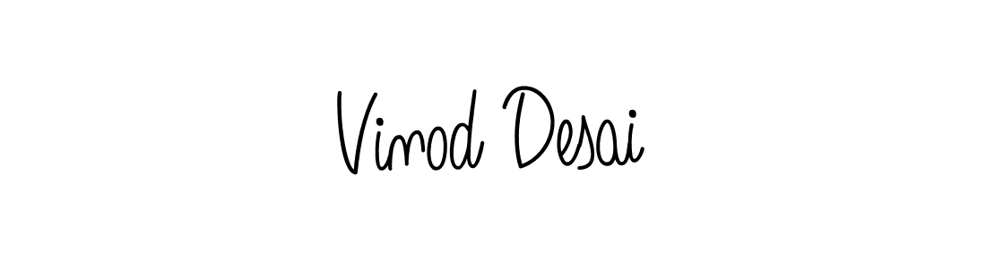 Make a beautiful signature design for name Vinod Desai. With this signature (Angelique-Rose-font-FFP) style, you can create a handwritten signature for free. Vinod Desai signature style 5 images and pictures png