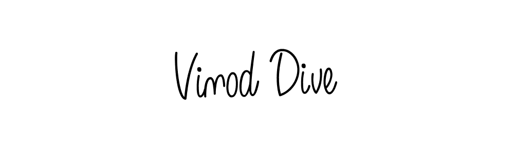 Vinod Dive stylish signature style. Best Handwritten Sign (Angelique-Rose-font-FFP) for my name. Handwritten Signature Collection Ideas for my name Vinod Dive. Vinod Dive signature style 5 images and pictures png