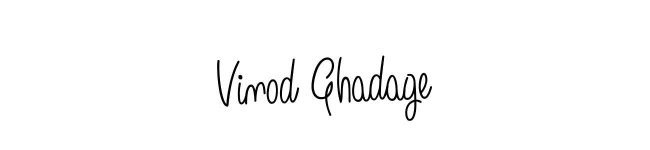 Also we have Vinod Ghadage name is the best signature style. Create professional handwritten signature collection using Angelique-Rose-font-FFP autograph style. Vinod Ghadage signature style 5 images and pictures png