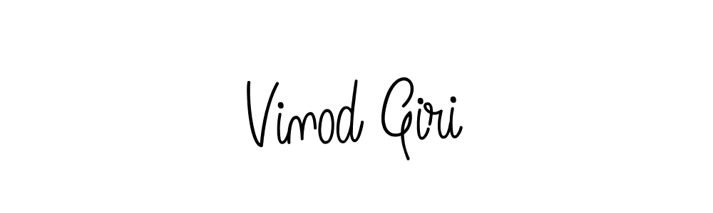 Design your own signature with our free online signature maker. With this signature software, you can create a handwritten (Angelique-Rose-font-FFP) signature for name Vinod Giri. Vinod Giri signature style 5 images and pictures png