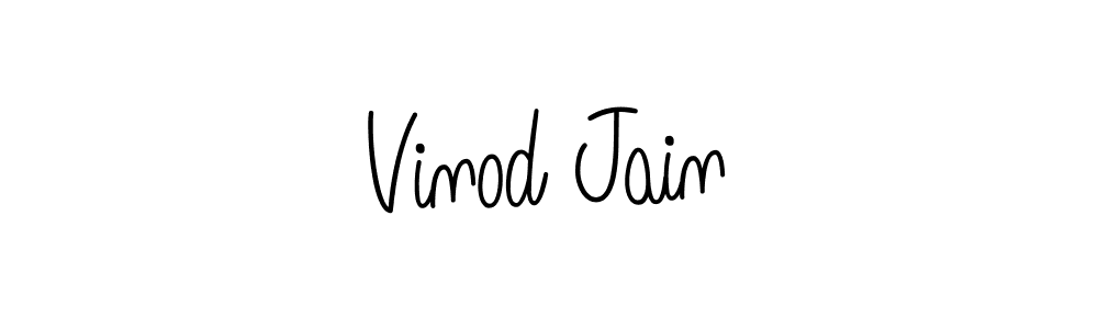 You should practise on your own different ways (Angelique-Rose-font-FFP) to write your name (Vinod Jain) in signature. don't let someone else do it for you. Vinod Jain signature style 5 images and pictures png