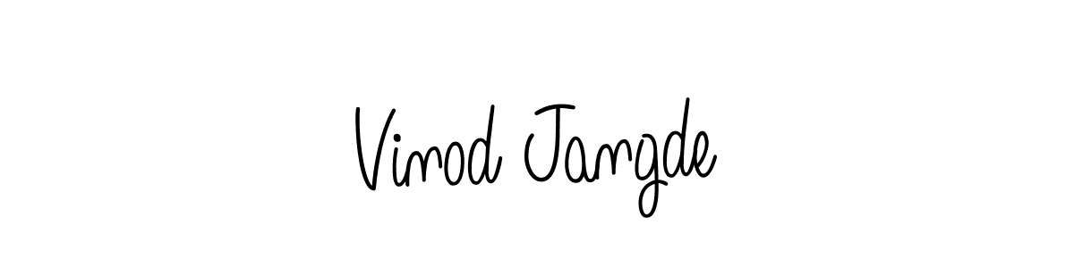 Angelique-Rose-font-FFP is a professional signature style that is perfect for those who want to add a touch of class to their signature. It is also a great choice for those who want to make their signature more unique. Get Vinod Jangde name to fancy signature for free. Vinod Jangde signature style 5 images and pictures png