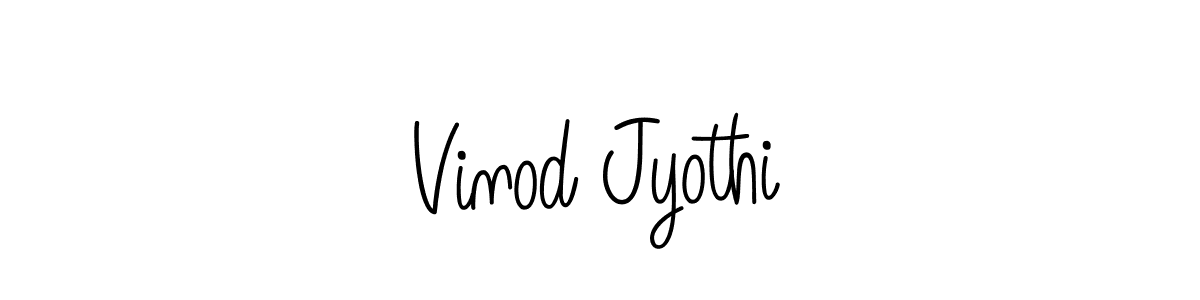 You should practise on your own different ways (Angelique-Rose-font-FFP) to write your name (Vinod Jyothi) in signature. don't let someone else do it for you. Vinod Jyothi signature style 5 images and pictures png