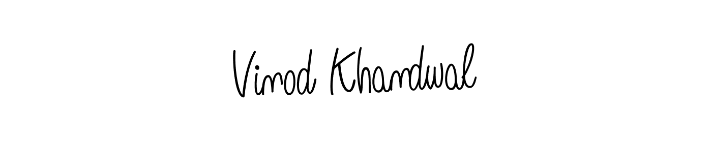 Make a beautiful signature design for name Vinod Khandwal. Use this online signature maker to create a handwritten signature for free. Vinod Khandwal signature style 5 images and pictures png