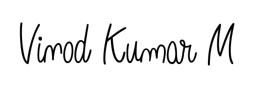 The Angelique-Rose-font-FFP signature style provides a bold statement for name Vinod Kumar M. Designed for business owners, executives, and leaders. Vinod Kumar M signature style 5 images and pictures png